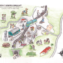 Cartografia patrimonial Ranguelmo. Ilustração tradicional, Educação, e Esboçado projeto de Carmengloria Hernandez - 05.02.2024