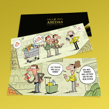Marcapáginas gala ASEDAS 2023. Un proyecto de Publicidad e Ilustración digital de Raúl Salazar - 06.02.2024