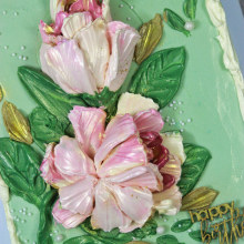 My project for course: Cake Design: Easy Buttercream Flowers with a Palette Knife. Un proyecto de Cocina, DIY, Artes culinarias, Diseño floral, vegetal, Lifest y le de theflouredcanvasbylinda - 06.02.2024