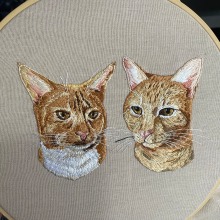 My project for course: Embroidered Pet Portraits: The Thread Painting Technique. Bordado, Ilustração têxtil, Ilustração naturalista, e Design têxtil projeto de mraviyn - 07.02.2024