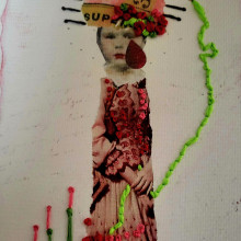 My project for course: Experimental Embroidery Techniques on Paper. Artes plásticas, Colagem, Bordado, Ilustração têxtil, e Design têxtil projeto de Evelyn Salas Salas - 07.02.2024