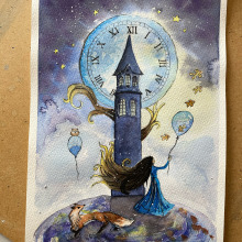 My project for course: Watercolor Techniques for Dreamlike Illustrations. Traditional illustration, Drawing, Watercolor Painting, and Editorial Illustration project by irenavakrilova - 02.07.2024