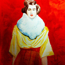 Ilustración de modelo Isabel Núñez. Traditional illustration, Advertising, Fashion, and Fashion Design project by Miriam Godoy Pérez - 11.28.2021