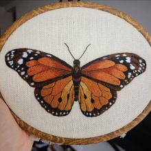 My project for course: Realistic Embroidery Techniques. Ilustração tradicional, Bordado, Ilustração têxtil, e Design têxtil projeto de agata.kosinskaa - 10.02.2024