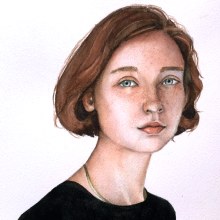 Portrait with Aquarel. Projekt z dziedziny  R, sunek, Malowanie akwarelą i Portret użytkownika suzanne.gysin - 10.02.2024