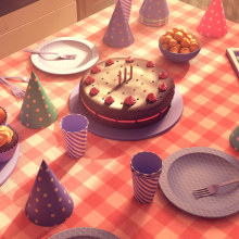Birthday Party. Un proyecto de 3D, Animación y Modelado 3D de Layanna Souza - 14.02.2024