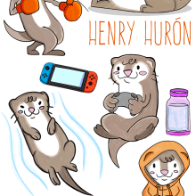 Henry Huron: Ilustración kawaii. Traditional illustration, Character Design, and Manga project by Jimmie Castillo - 02.10.2024