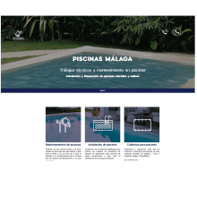 Web de servicios de piscinas. Un proyecto de Publicidad de Antonio Gonzalez - 02.12.2023
