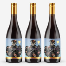 Packaging / Label / Etiqueta / Wine / Vino / La Malvada. Design, Design gráfico, Packaging, e Colagem projeto de Usui Benitesu - 02.02.2024