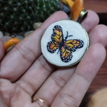 Dije Mariposa. Embroider project by Leidy Vanessa Vallejo Sanchez - 02.16.2024