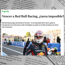 Vencer a Red Bull Racing- Un reportaje para primicias. Un proyecto de Escritura de Carol Vallejo Duque - 16.10.2023