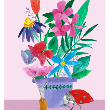 Mi proyecto del curso: Ilustración floral con gouache. Un proyecto de Ilustración digital, Ilustración botánica y Pintura gouache de Desirée Lara - 18.02.2024