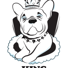 King & Queen - Bulldog Illustrations. Vector Illustration, and Digital Illustration project by Kevin Ho - 02.19.2024