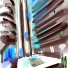 Panoramic Lift. Un progetto di Illustrazione digitale, Arte concettuale, Disegno digitale e Pittura digitale di Giulia Mercuri - 20.02.2024