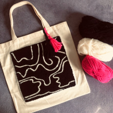 Meu projeto do curso: Bordado XL com agulha mágica. Embroider, Textile Illustration, Decoration, Punch Needle, and Textile Design project by Nathalia Sutto - 02.20.2024
