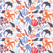 My project for course: Illustrated pattern design: Eye catching vector illustrations. Ilustração tradicional, Design gráfico, Pattern Design e Ilustração vetorial projeto de Claudia Valencia - 21.02.2024