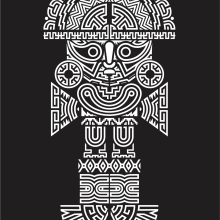 Patrón geométrico Tumi. Un proyecto de Ilustración tradicional, Diseño gráfico, Pattern Design, Ilustración digital y Estampación de Julio David Suclupe Caro - 07.11.2023
