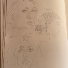 Mi proyecto del curso: Sketchbook de retrato: explora el rostro humano. Un proyecto de Bocetado, Dibujo, Dibujo de Retrato, Dibujo artístico y Sketchbook de andreainfantes99 - 22.02.2024