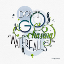 “WATERFALLS” by TLC / Lettering with Procreate. Lettering, Lettering digital, e Lettering 3D projeto de oscar.sologaistoa - 25.02.2024