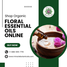 Shop Organic Floral Essential Oils Online. Design de produtos projeto de Miracle Botanicals Essential Oils - 26.02.2024