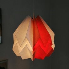 My project for course: Design Your Own Paper Lamp. Un proyecto de Artesanía, Diseño, creación de muebles					, Diseño de iluminación, Papercraft, Decoración de interiores y DIY de marielbp2 - 27.02.2024