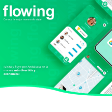 Flowing - UX/UI app. Design, UX / UI, Br, ing, Identit, Graphic Design, Interactive Design, Mobile Design, Mobile Marketing, and App Design project by Ángela Aguilera - 11.01.2023