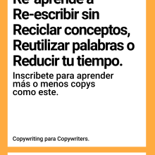 Copywriting para copywriters por Angel Medina . Un projet de Publicité, Cop, writing, Stor, telling , et Communication de Angel Medina - 27.02.2024