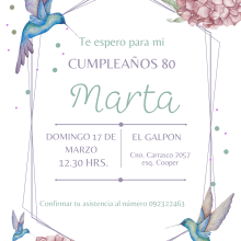 Invitación Celebracion. Un proyecto de Diseño, Ilustración tradicional, Ilustración botánica y Diseño de papelería				 de Cecilia Lema - 28.02.2024