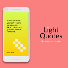 Light Quotes App. UX / UI project by Lina Yohay - 02.29.2024