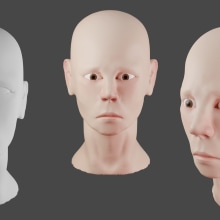 Cabeza realista. Un projet de 3D, Conception de personnages , et Sculpture de Emiliano Marín - 03.03.2024