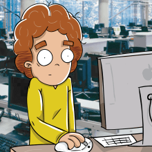 Animación en clave de humor: ¡Le ganamos a la IA?. Un proyecto de Animación, Animación 2D, Ilustración digital, Humor gráfico y Diseño para Redes Sociales de oscar mauricio castro parra - 03.03.2024