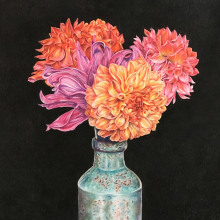 Old Blue Vase. Un projet de Beaux Arts, Dessin au cra, on, Dessin, Dessin aux cra , et ons de couleur de Gretchen - 04.03.2024