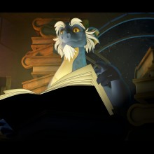 Bookworm Dragon!. Un proyecto de Diseño de iluminación y Modelado 3D de iruneserranotorres - 07.03.2024