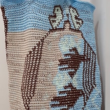 Meu projeto do curso: Tapestry: técnica de crochê para desenhar com linha. Accessor, Design, Fashion, Pattern Design, Fiber Arts, DIY, Crochet, and Textile Design project by Ana Lucia Kroeff Vieira - 03.09.2024