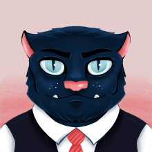 Mister Cat. Traditional illustration, Drawing, Digital Illustration, and Digital Drawing project by Yannick Brodeur - 03.09.2024