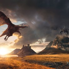 Valley of the Dragons. Art Direction, Photograph, Post-production, 3D Design, and Matte Painting project by Ferg - 12.11.2023