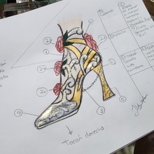 Mi proyecto del curso: Diseño de calzado desde cero. Un proyecto de Diseño, Diseño de complementos, Moda, Diseño de calzado, Diseño de moda e Ilustración de moda					 de Marlene Hernández - 13.03.2024