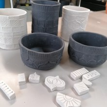 My project for course: Stamp Making for Textured Pottery. Artesanato, Artes plásticas, Decoração de interiores, Cerâmica, e DIY projeto de jannyzeggelaar - 13.03.2024