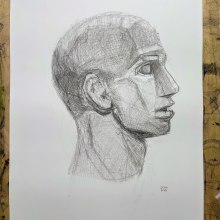 My project for course: Graphite Line Drawing for Portrait Sketchbooking. Un proyecto de Bocetado, Dibujo a lápiz y Dibujo de Jelena Mumm - 15.03.2024