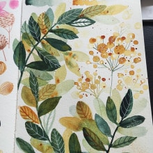 My project for course: Artistic Floral Watercolor: Connect with Nature. Traditional illustration, Painting, Watercolor Painting, and Botanical Illustration project by Teresa Figueiredo - 03.16.2024