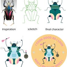 My project for course: Vector Character Design With Geometric Shapes. Character Design, Vector Illustration, Drawing, and Digital Illustration project by Paola Ortiz - 03.16.2024