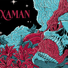 XAMAN - AUTHORAL ILLUSTRATED POSTER. Traditional illustration, Vector Illustration, Digital Illustration, and Editorial Illustration project by Danilo Henrique - 03.17.2024
