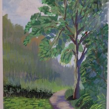My project for course: Landscape Painting with Gouache for Beginners. Un proyecto de Bellas Artes, Pintura, Ilustración naturalista				 y Pintura gouache de Susanna Lappalainen - 18.03.2024