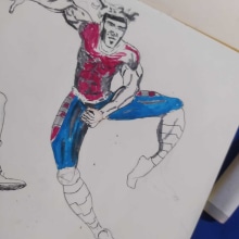 Mi proyecto del curso: Ilustración para cómics: anatomía de un superhéroe. Un proyecto de Ilustración tradicional, Diseño de personajes, Cómic, Dibujo a lápiz y Dibujo anatómico de Andres Benavides - 18.03.2024