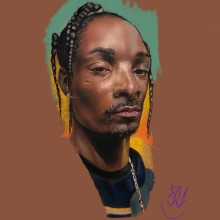 snoop dog. Un proyecto de Pintura, Ilustración de retrato, Concept Art, Dibujo de Retrato y Dibujo artístico de sara garcia - 20.03.2024
