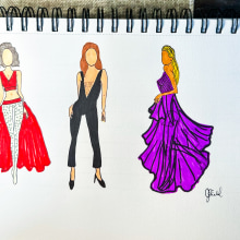 My project for course: Fashion Sketch Illustration. Un proyecto de Ilustración tradicional, Moda, Bocetado, Diseño de moda, Dibujo digital e Ilustración de moda					 de Joy Timbol - 17.03.2024