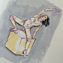 My project for course: Drawing the Human Figure & Expressive Poses. Un proyecto de Bellas Artes, Bocetado, Dibujo, Sketchbook y Dibujo anatómico de Cindy van Osch - 18.03.2024