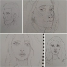 My project for course: Portrait Sketchbooking: Explore the Human Face. Sketching, Drawing, Portrait Drawing, Artistic Drawing, and Sketchbook project by iambam - 03.20.2024