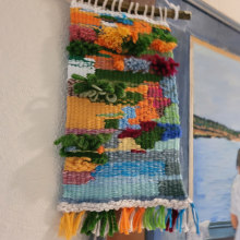 Mi proyecto del curso: Tapices decorativos: técnicas avanzadas en telar manual. Embroider, Fiber Arts, Weaving, and Textile Design project by Paloma Campos - 03.23.2024