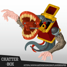 Creature Concept Design: The Chatter-Box. Un progetto di Character design e Arte concettuale di jackgivnan - 23.03.2024